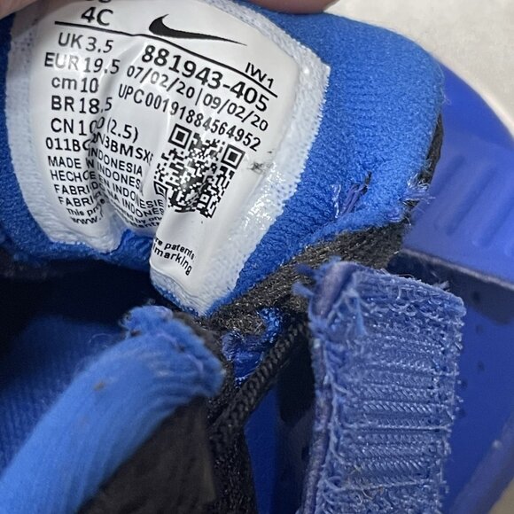 Nike Team Hustle Blue Black Toddlers Sneakers Size 4C - Picture 5 of 10